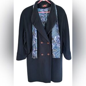 Womens Vintage Alorna Wool Blend Dress Coat